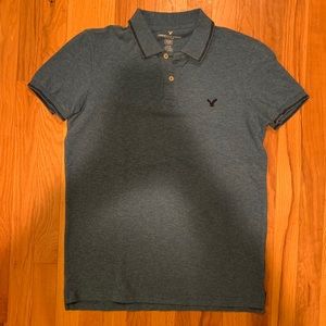 Blue American Eagle Polo T-shirt